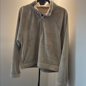 Cozy Fluffy Tan Fleece Pullover